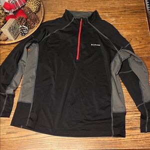 Columbia Omni-heat Black and Gray Thermal Pullover